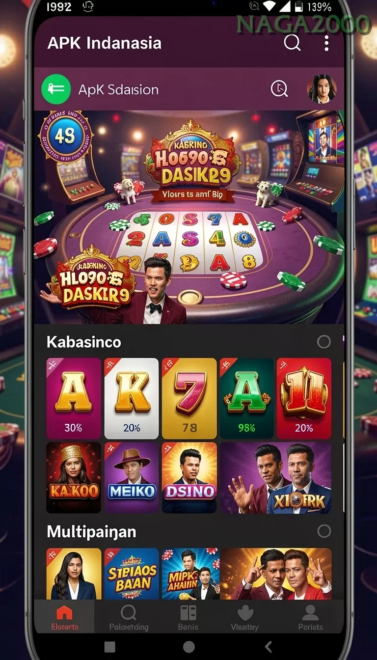 Cuplikan layar 369ZK — menu navigasi