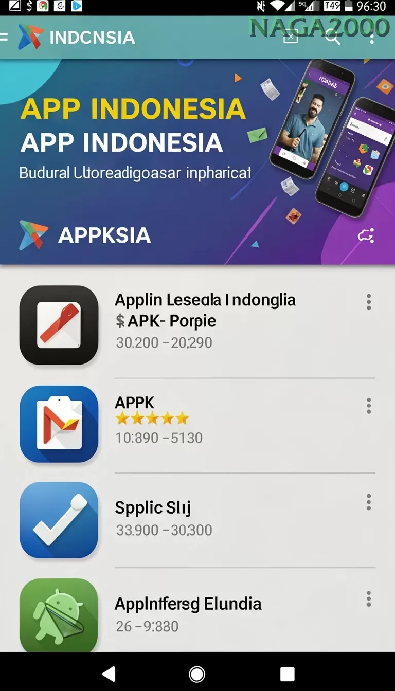 Cuplikan layar L777 — menu navigasi